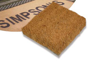 Coir Matt kokosa šķiedras paklājs, durvju paklājs